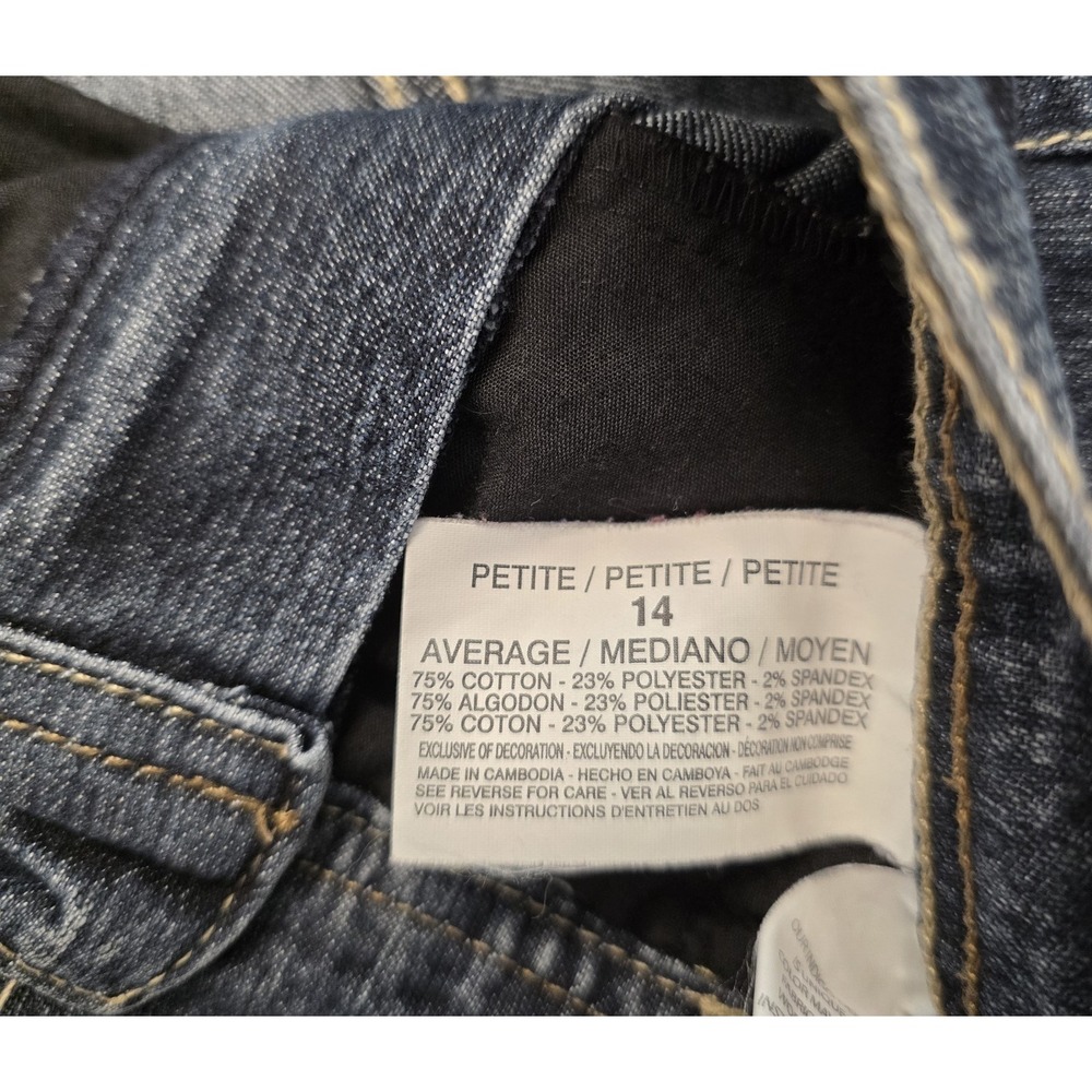 Gloria Vanderbilt Amanda Jeans Ladies 14P Navy - Picture 4 of 4